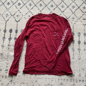 Vineyard vines long sleeve t shirt- RED